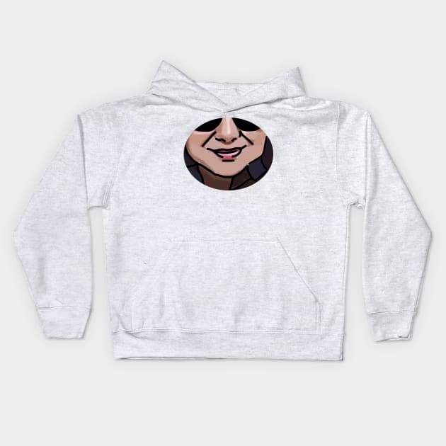 Face of a Friend with Outline Kids Hoodie by ellenhenryart